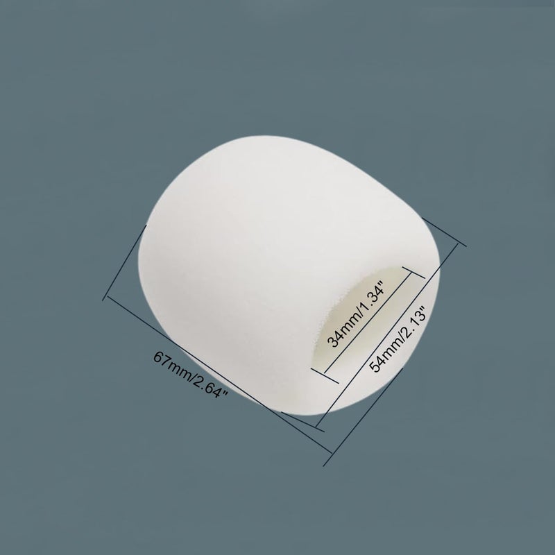 Fielect فيلكت 2 قطع غطاء ميكروفون إسفنجي ميكروفون يدوي واقي من الرياح فلتر إسفنجي أبيض للبث في KTV - Image 2